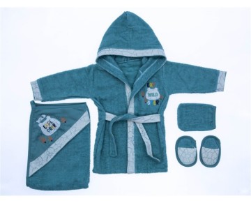 0/3 AY 18569 Erkek Crack Pattern Bornoz Set