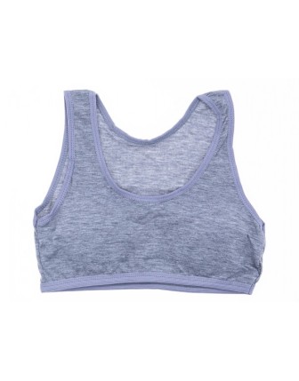 10/15 YAŞ 9039 KIZ GENİŞ ASKI DÜZ RENK GRİ BÜSTİYER