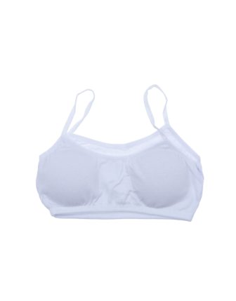 10/15 YAŞ 9043-KIZ İP ASKI DÜZ RENK BEYAZ BÜSTİYER