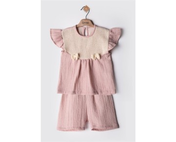 9/24 AY 2391 DANTELLİ FİYONKLU YAZLIK KIZ TAKIM